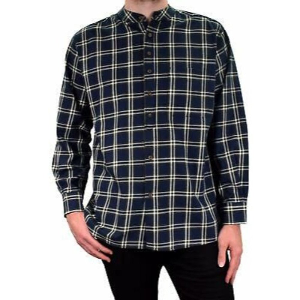 Lee Valley Ireland Mens S Blue Plaid Button Up Fla